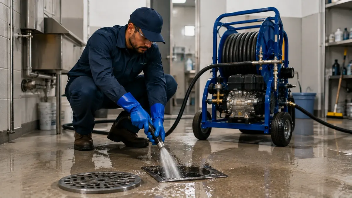 Floor Drain Hydro Jet Cleaning in Glennville