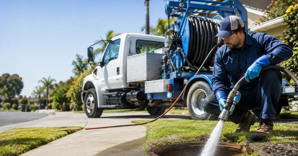 Hydro jet sewer cleaning Glennville